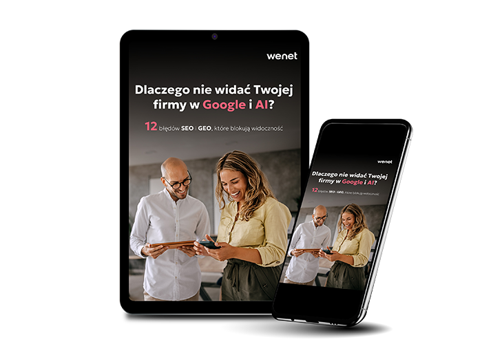 okładka ebooka „Dlaczego nie widać Twojej firmy w Google i AI?” okładka ebooka „Dlaczego nie widać Twojej firmy w Google i AI?”